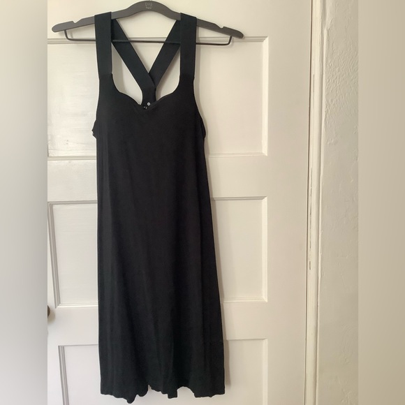 Athleta Santorini Thera Dress Black soft, shelf bra, Sz XXS - Picture 2 of 10